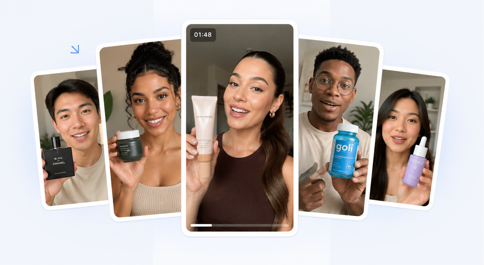 Generated product-in-hand video